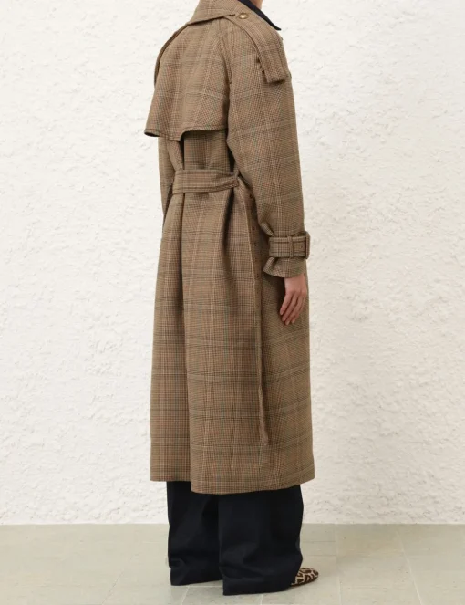 Eden Checked Trench Coat