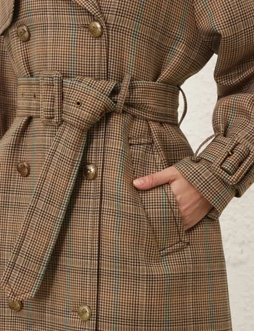 Eden Checked Trench Coat