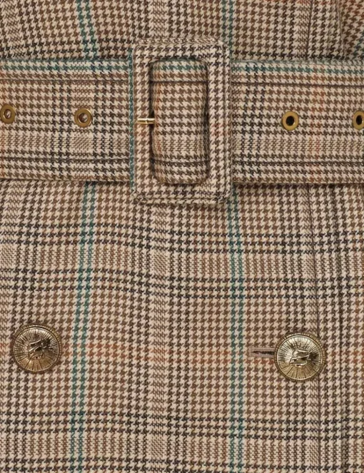 Eden Checked Trench Coat