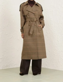 Eden Checked Trench Coat