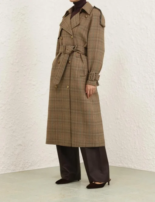 Eden Checked Trench Coat