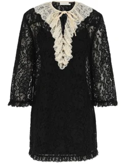 Eden Lace Frill Mini Dress