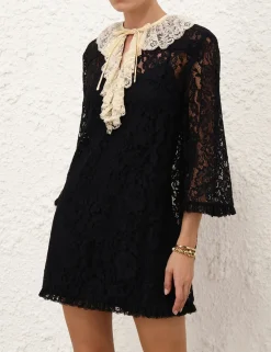 Eden Lace Frill Mini Dress