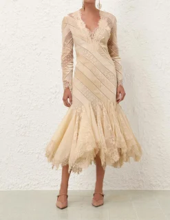 Eden V Neck Spliced Gown