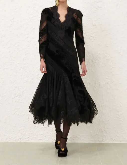 Eden V Neck Spliced Gown