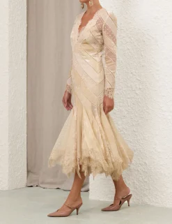 Eden V Neck Spliced Gown