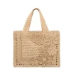 Floral Raffia Mini Tote