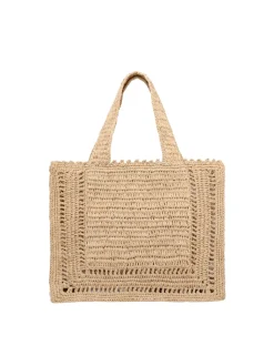 Floral Raffia Mini Tote
