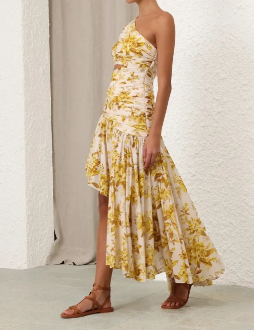 Golden Asymmetric Dress