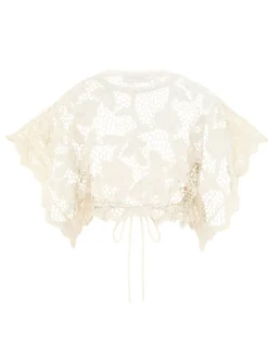 Golden Crochet Lace Top