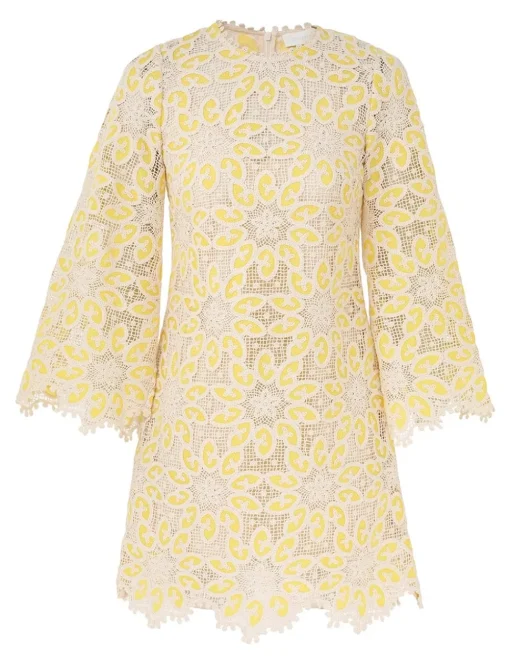 Golden Lace Mini Dress