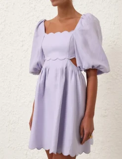 Halliday Scallop Mini Dress