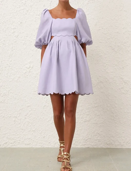 Halliday Scallop Mini Dress