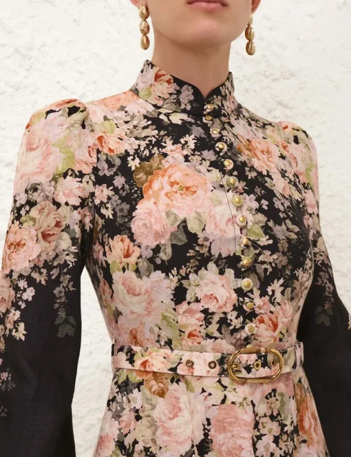 Illustration Buttoned Midi