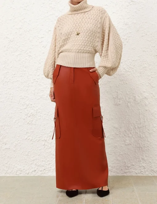 Illustration Leather Skirt