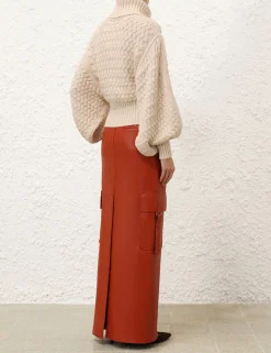 Illustration Leather Skirt