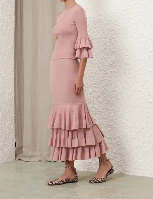 Illustration Tiered Ruffle Top