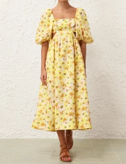 Lightburst Cut Out Midi Dress