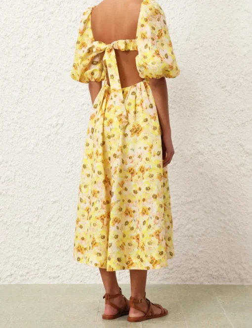 Lightburst Cut Out Midi Dress