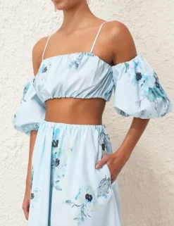 Lightburst Puff Sleeve Top