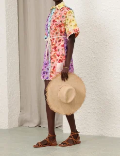 Lightburst Trimmed Shirt Dress