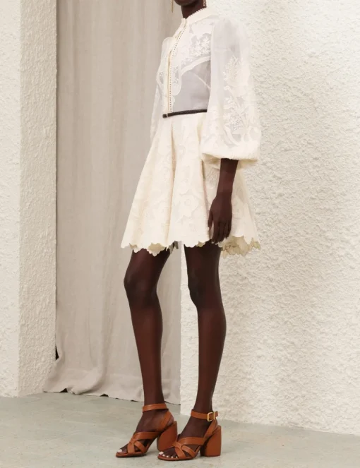 Ottie Embroidered Mini Dress