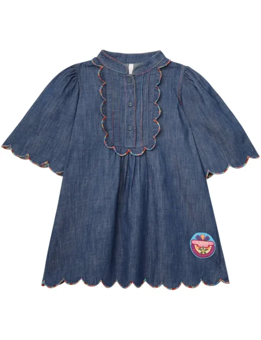 Ottie Scallop Denim Dress