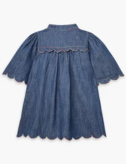 Ottie Scallop Denim Dress