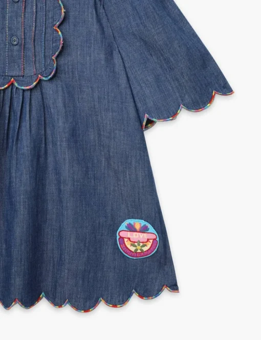 Ottie Scallop Denim Dress