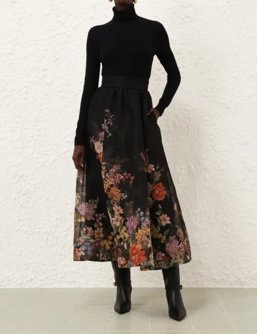 Pavilion Gathered Midi Skirt
