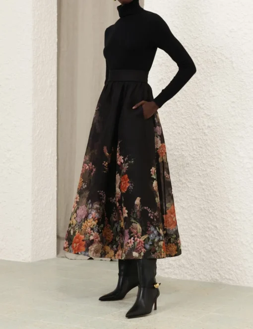 Pavilion Gathered Midi Skirt