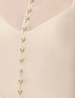 Pleated Buttoned Blouse