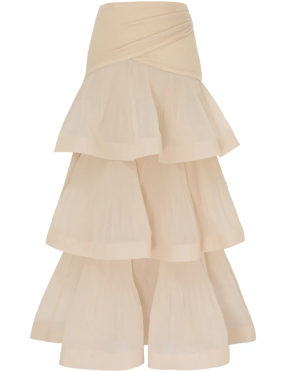 Pleated Tiered Skirt