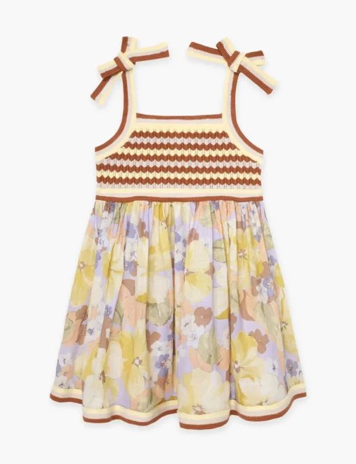 Pop Knit Top Woven Dress