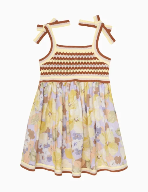 Pop Knit Top Woven Dress