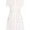 Pop Lace Trimmed Mini Dress