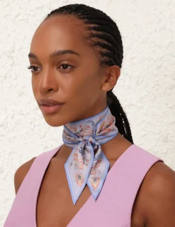 Printed Silk Ribbon Scarf