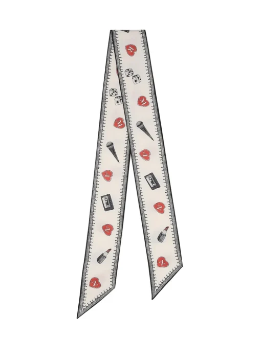 Printed Silk Ribbon Scarf