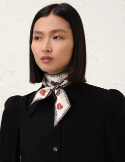 Printed Silk Ribbon Scarf