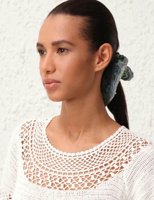 Printed Silk Scrunchie
