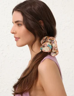Printed Silk Scrunchie