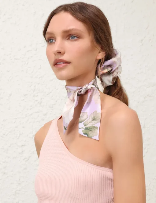 Printed Silk Scrunchie