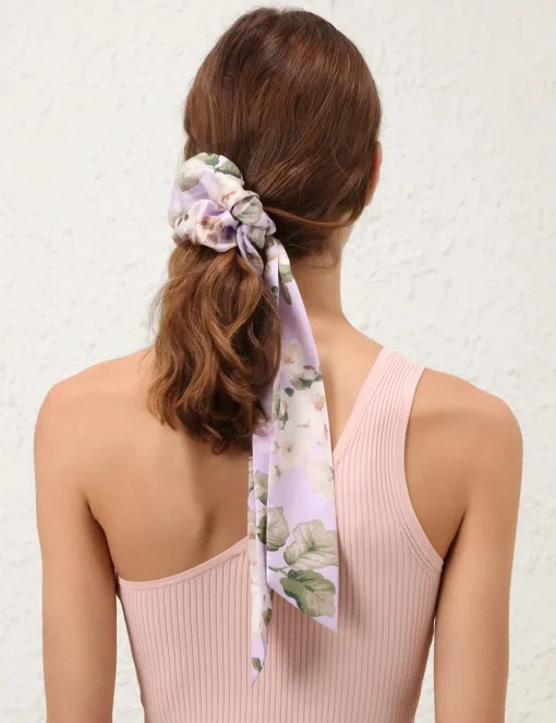 Printed Silk Scrunchie
