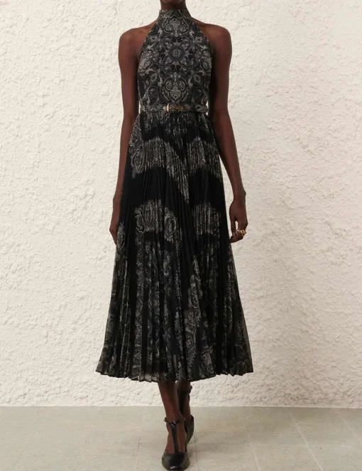 Sunray Halter Picnic Dress
