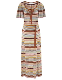 Tallow Metallic Stripe Dress