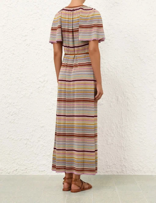 Tallow Metallic Stripe Dress