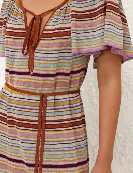 Tallow Metallic Stripe Dress
