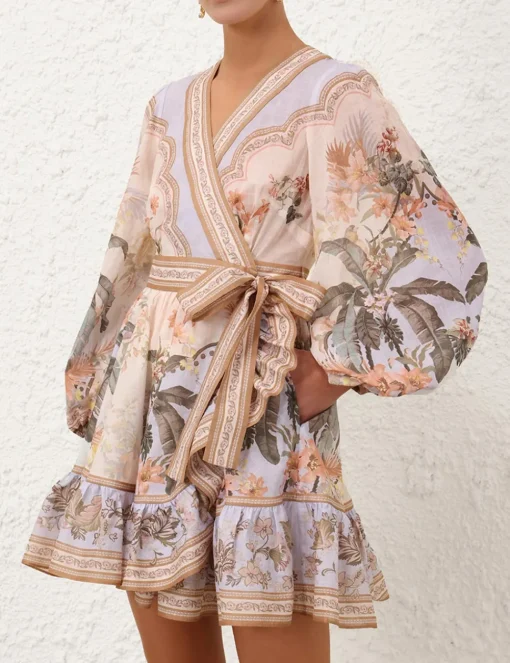 Wylie Mini Wrap Frill Dress